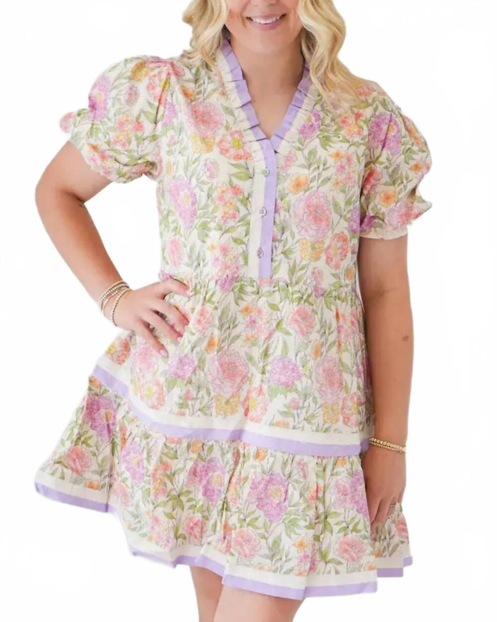 NEW JODIFL floral fields mini dress in lavender